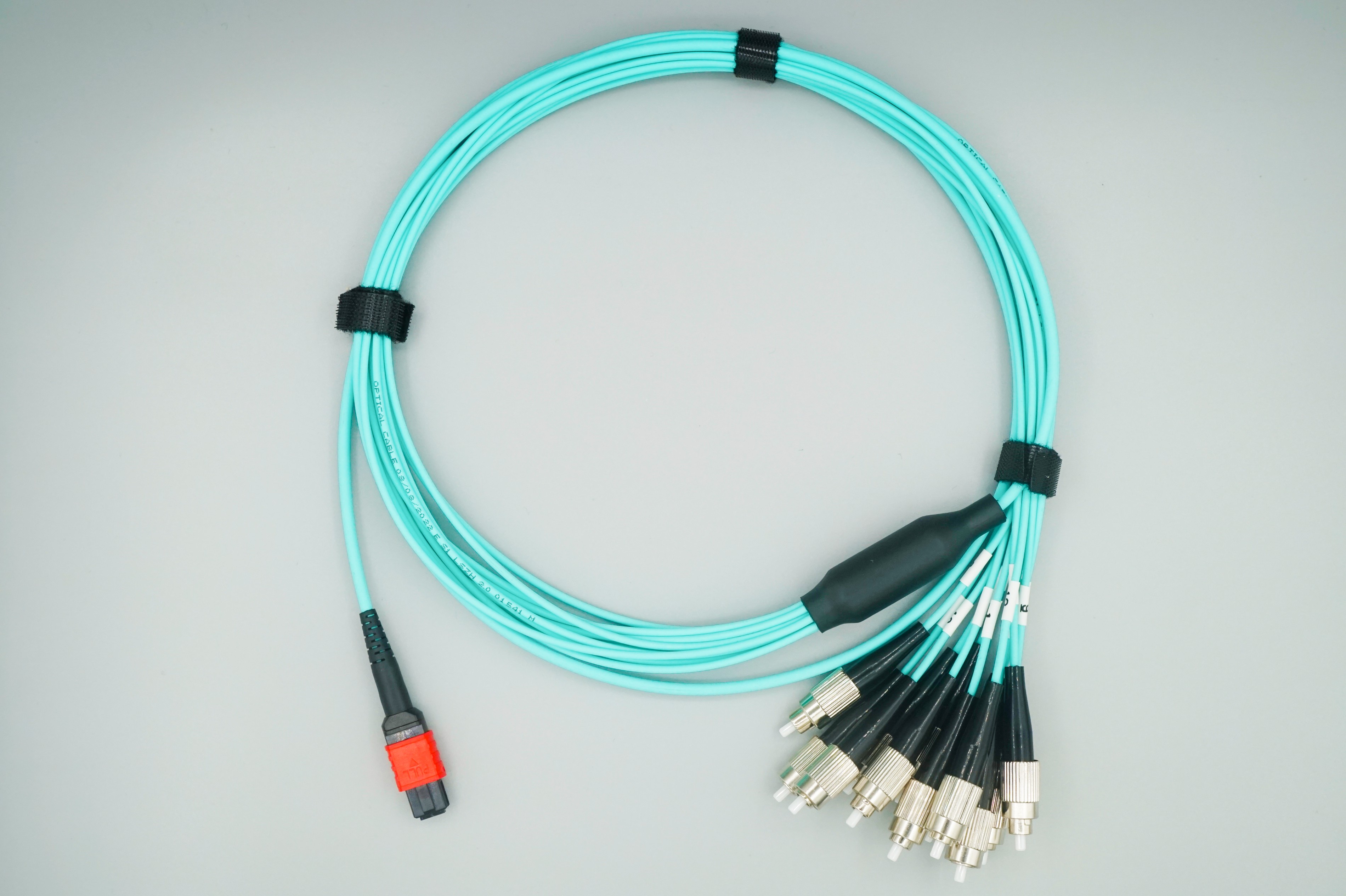 非接触光纤连接器-----非接触MPO12芯分支光纤跳线